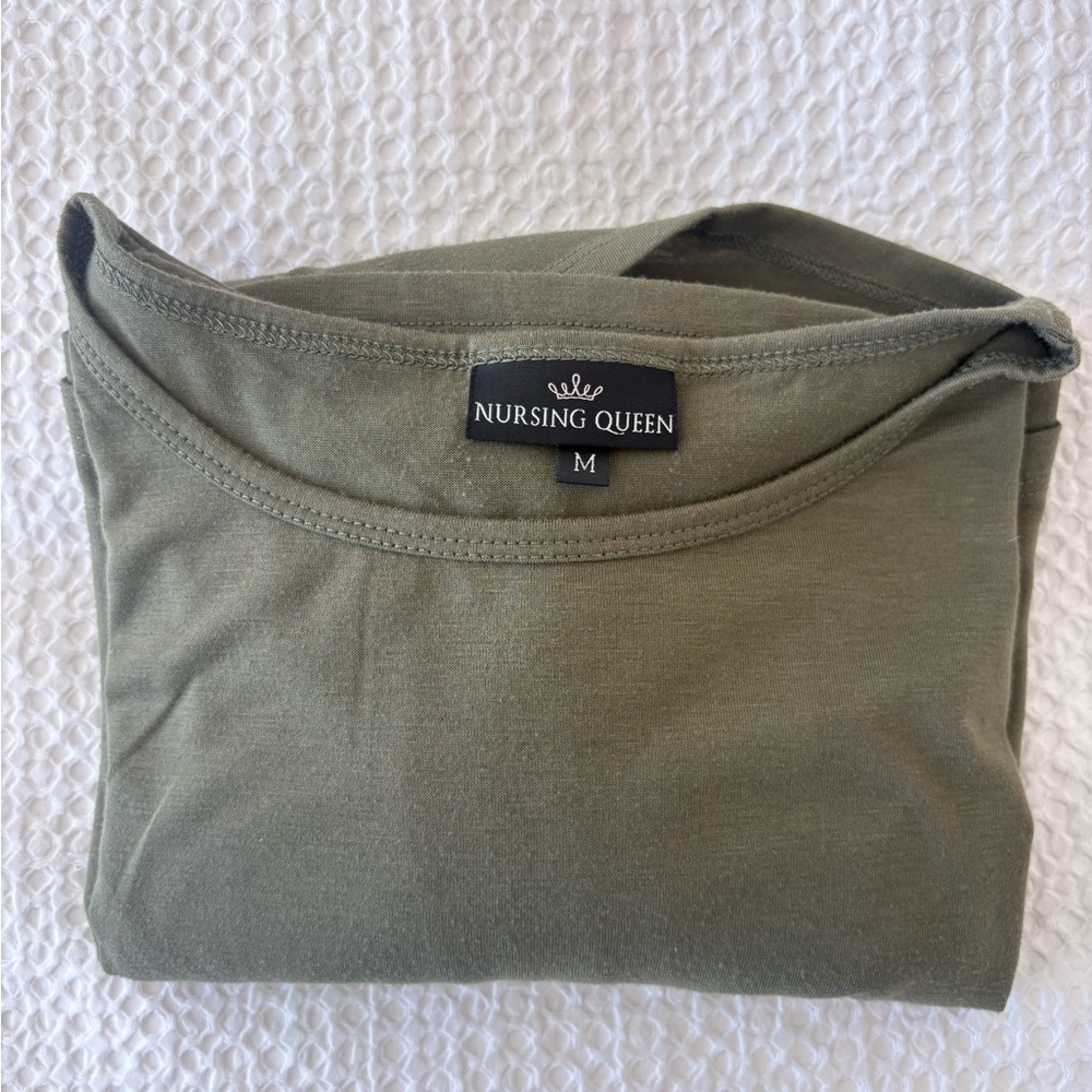 Nursing Queen - Olive Green Nursing Top - Picture 7 of 7